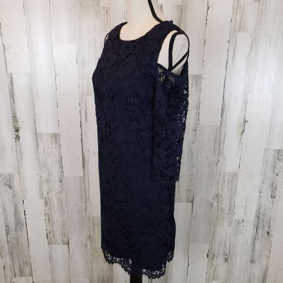 Jude Connally Natalie Lace Cold Shoulder Dress Sz S - Picture 3 of 8